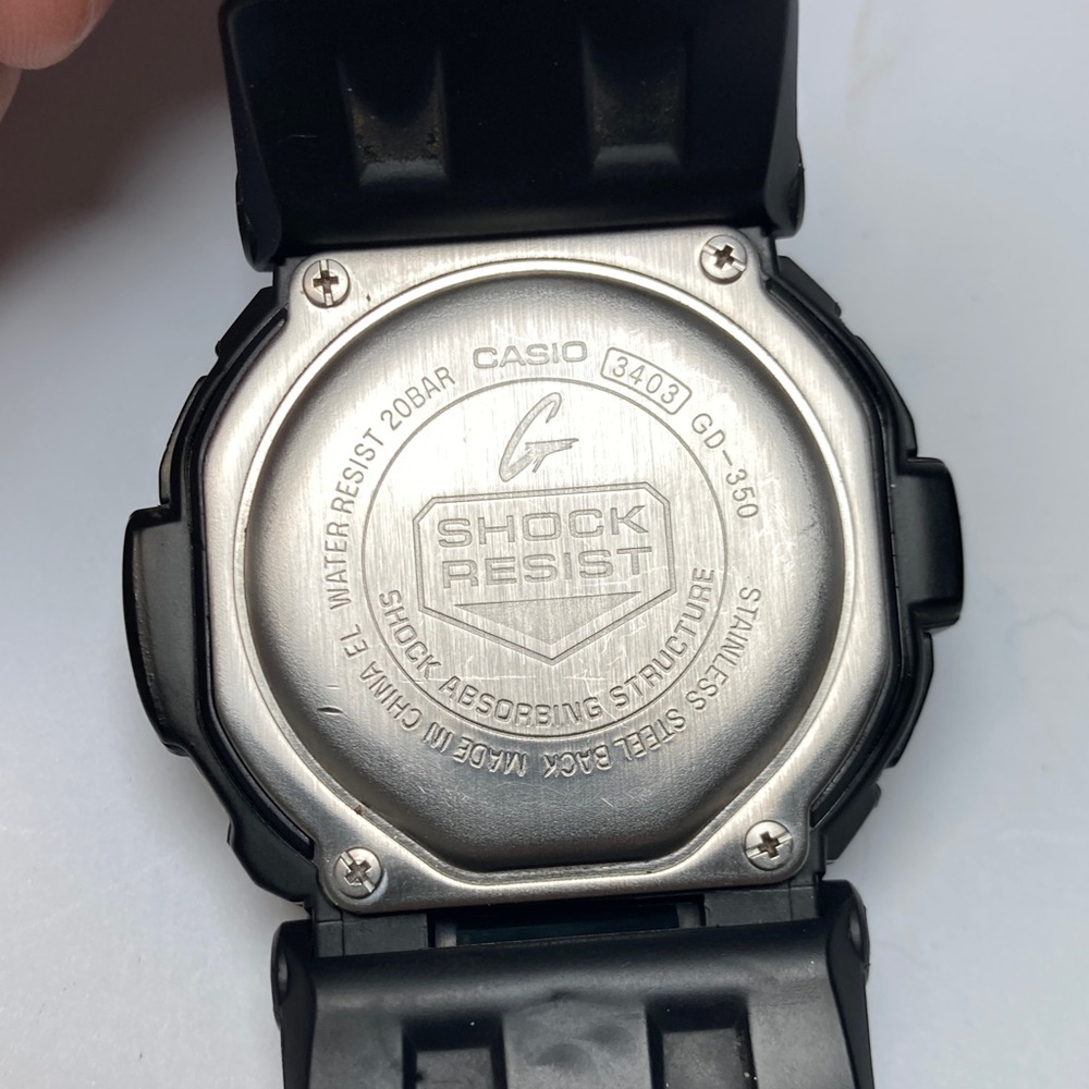 Casio Gshock GD-350, black positive display with teal accents, new battery - Picture 9 of 16